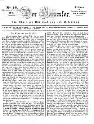 Der Sammler (Augsburger Abendzeitung) Mittwoch 4. Februar 1846