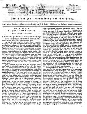 Der Sammler (Augsburger Abendzeitung) Sonntag 1. März 1846