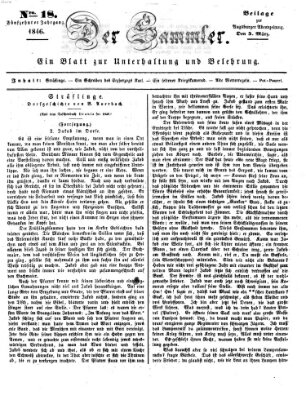 Der Sammler (Augsburger Abendzeitung) Donnerstag 5. März 1846