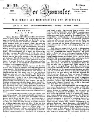 Der Sammler (Augsburger Abendzeitung) Samstag 21. März 1846