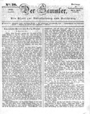 Der Sammler (Augsburger Abendzeitung) Mittwoch 1. April 1846