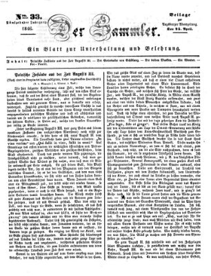 Der Sammler (Augsburger Abendzeitung) Samstag 25. April 1846