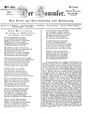 Der Sammler (Augsburger Abendzeitung) Mittwoch 13. Mai 1846