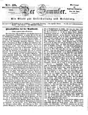 Der Sammler (Augsburger Abendzeitung) Donnerstag 18. Juni 1846