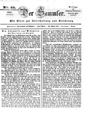 Der Sammler (Augsburger Abendzeitung) Samstag 11. Juli 1846