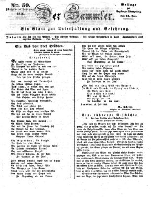 Der Sammler (Augsburger Abendzeitung) Samstag 25. Juli 1846