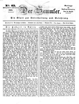 Der Sammler (Augsburger Abendzeitung) Sonntag 9. August 1846