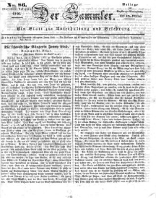 Der Sammler (Augsburger Abendzeitung) Mittwoch 28. Oktober 1846