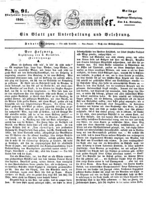 Der Sammler (Augsburger Abendzeitung) Samstag 14. November 1846