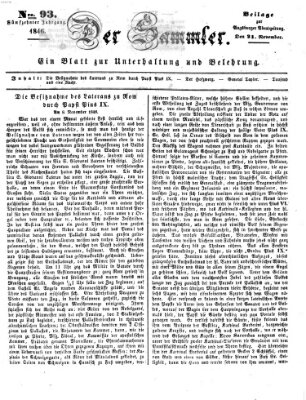 Der Sammler (Augsburger Abendzeitung) Samstag 21. November 1846