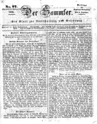 Der Sammler (Augsburger Abendzeitung) Samstag 5. Dezember 1846