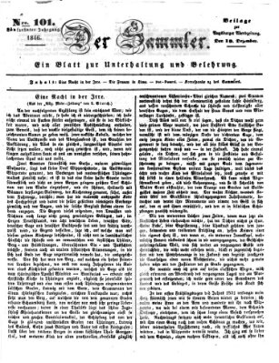 Der Sammler (Augsburger Abendzeitung) Samstag 19. Dezember 1846