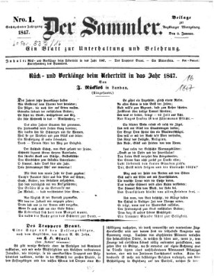 Der Sammler (Augsburger Abendzeitung) Sonntag 3. Januar 1847