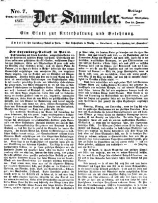 Der Sammler (Augsburger Abendzeitung) Samstag 23. Januar 1847