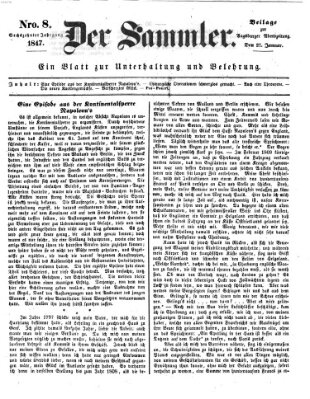 Der Sammler (Augsburger Abendzeitung) Mittwoch 27. Januar 1847