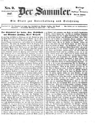 Der Sammler (Augsburger Abendzeitung) Samstag 30. Januar 1847