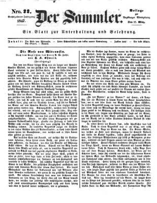 Der Sammler (Augsburger Abendzeitung) Mittwoch 17. März 1847