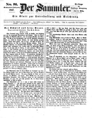 Der Sammler (Augsburger Abendzeitung) Mittwoch 31. März 1847