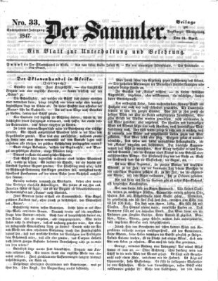 Der Sammler (Augsburger Abendzeitung) Samstag 24. April 1847