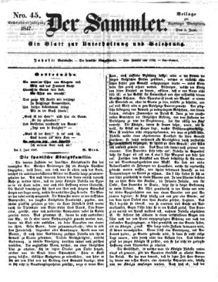 Der Sammler (Augsburger Abendzeitung) Samstag 5. Juni 1847