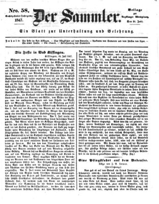 Der Sammler (Augsburger Abendzeitung) Mittwoch 21. Juli 1847