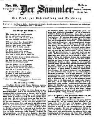 Der Sammler (Augsburger Abendzeitung) Mittwoch 28. Juli 1847