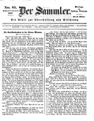 Der Sammler (Augsburger Abendzeitung) Samstag 23. Oktober 1847