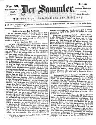 Der Sammler (Augsburger Abendzeitung) Samstag 6. November 1847