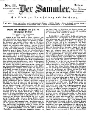 Der Sammler (Augsburger Abendzeitung) Samstag 5. Februar 1848