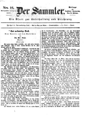 Der Sammler (Augsburger Abendzeitung) Mittwoch 23. Februar 1848