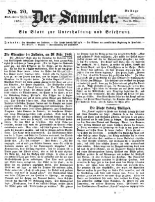 Der Sammler (Augsburger Abendzeitung) Sonntag 12. März 1848