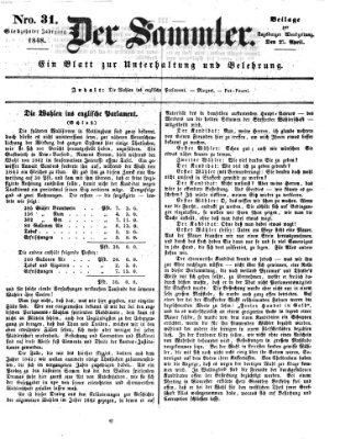 Der Sammler (Augsburger Abendzeitung) Donnerstag 27. April 1848