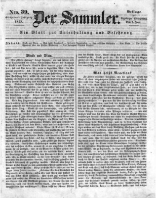 Der Sammler (Augsburger Abendzeitung) Mittwoch 7. Juni 1848