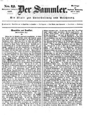 Der Sammler (Augsburger Abendzeitung) Samstag 17. Juni 1848