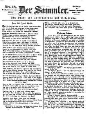 Der Sammler (Augsburger Abendzeitung) Samstag 8. Juli 1848