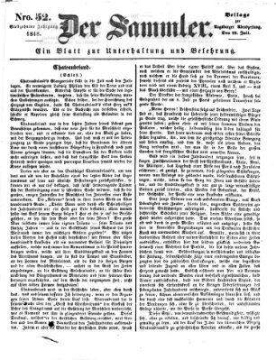 Der Sammler (Augsburger Abendzeitung) Samstag 22. Juli 1848