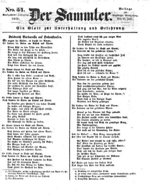 Der Sammler (Augsburger Abendzeitung) Samstag 29. Juli 1848