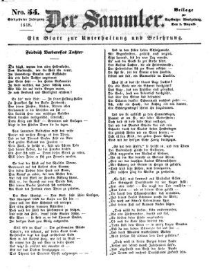 Der Sammler (Augsburger Abendzeitung) Mittwoch 2. August 1848