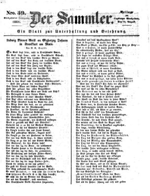 Der Sammler (Augsburger Abendzeitung) Mittwoch 16. August 1848