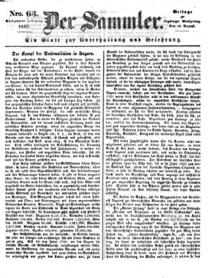 Der Sammler (Augsburger Abendzeitung) Mittwoch 30. August 1848