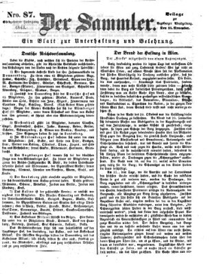 Der Sammler (Augsburger Abendzeitung) Samstag 25. November 1848