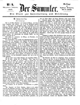 Der Sammler (Augsburger Abendzeitung) Samstag 13. Januar 1849