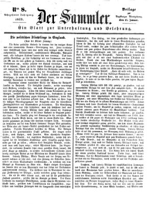 Der Sammler (Augsburger Abendzeitung) Samstag 27. Januar 1849