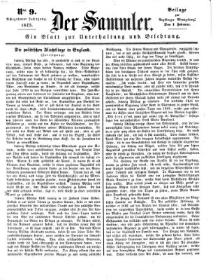 Der Sammler (Augsburger Abendzeitung) Donnerstag 1. Februar 1849