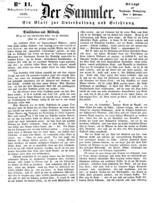 Der Sammler (Augsburger Abendzeitung) Mittwoch 7. Februar 1849