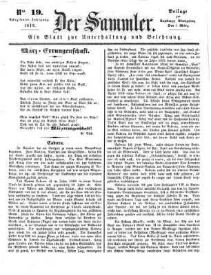 Der Sammler (Augsburger Abendzeitung) Mittwoch 7. März 1849