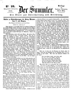 Der Sammler (Augsburger Abendzeitung) Samstag 24. März 1849