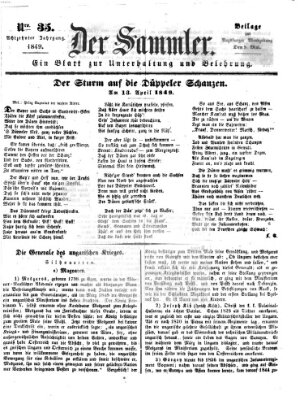 Der Sammler (Augsburger Abendzeitung) Mittwoch 9. Mai 1849