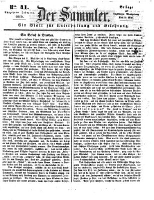 Der Sammler (Augsburger Abendzeitung) Donnerstag 31. Mai 1849