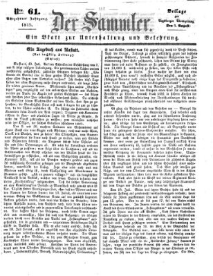 Der Sammler (Augsburger Abendzeitung) Dienstag 7. August 1849